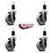 Service Caster 4'' Semi Steel Wheel Swivel 1-1/2'' Expanding Stem Caster Set, 4PK SCC-EX20S414-SSS-112-4 - alternate 3